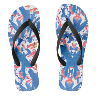 Chanclas Resumen Patrón floral de Grunge
