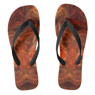 Chanclas Resumen Patrón fractal de óxido de caoba FF