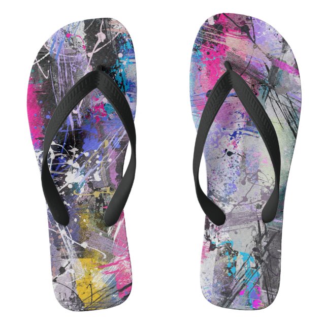 Chanclas Resumen Pintura de color grungo (Plantilla)