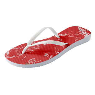 Chanclas Resumen rojo y blanco