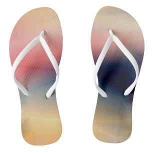 Chanclas Resumen rosa azul y amarillo