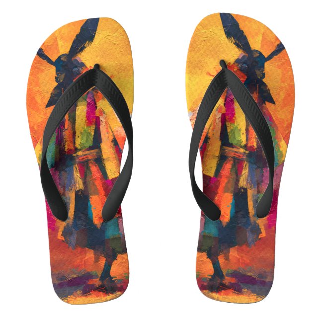 Chanclas Resumen Samurai Warrior Silhouette (Plantilla)