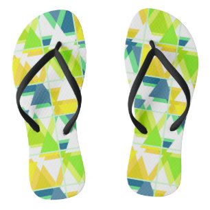 Chanclas Resumen verde amarillo