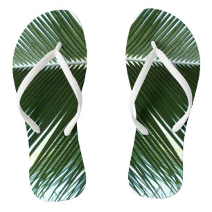 Chanclas Resumen verde tropical de palmeras que se abruman