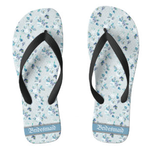 Chanclas Retro Dainty Pastel Florals Boda Bridesmaid