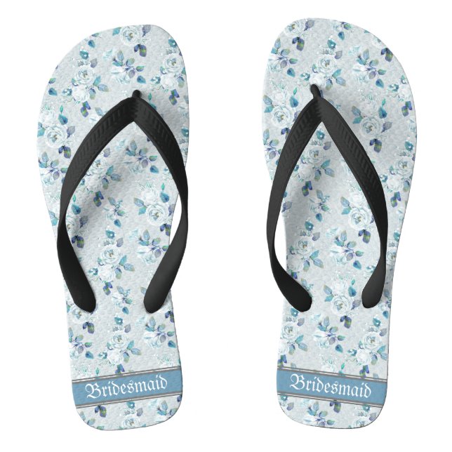 Chanclas Retro Dainty Pastel Florals Boda Bridesmaid (Plantilla)