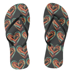 Chanclas Retro en forma de corazón