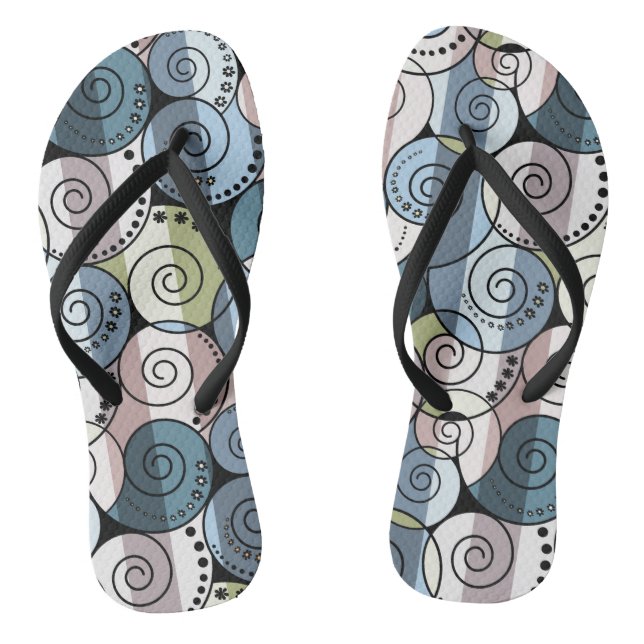 Chanclas Retro, espiral (Plantilla)