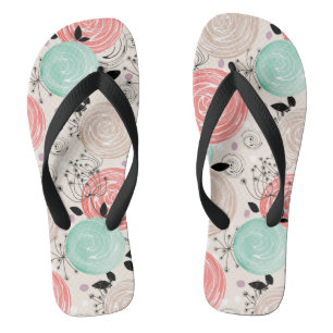 Chanclas Retro, rosas