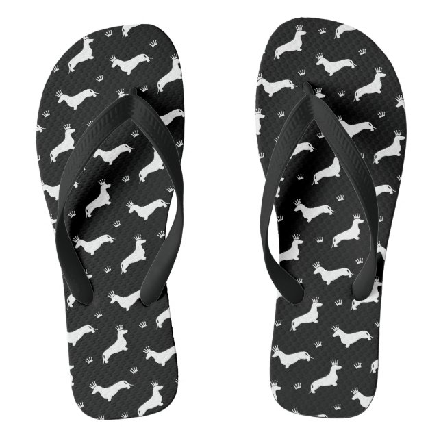 Chanclas Rey Dachshund Pelo Corto - patrón 2 (Plantilla)