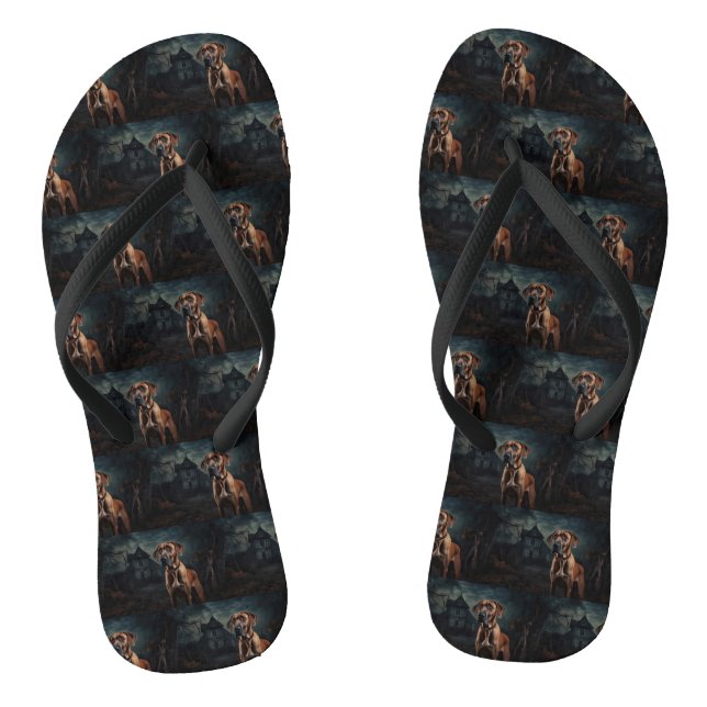 Chanclas Rhodesian Ridgeback Halloween Scary (Plantilla)