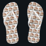 Chanclas Ring-a-Ding-Ding Bride Bachelorette Gracioso Regal<br><div class="desc">El diseño presenta un original ilustracion de marcadores de deliciosos anillos de cebolla frita marrón dorada, con RING A DING DING en una fuente divertida. ¡Ideal para una novia, una ducha de novia, un boda, un compromiso o una divertida fiesta de soltera! ¿No ves lo que estás buscando? ¿Necesita ayuda...</div>