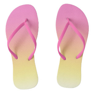 Chanclas Rodamientos de color rosa y amarillo ocaso