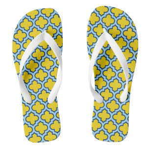 Chanclas Rojo azul amarillo y bebé, Entramado, Quatrefoil
