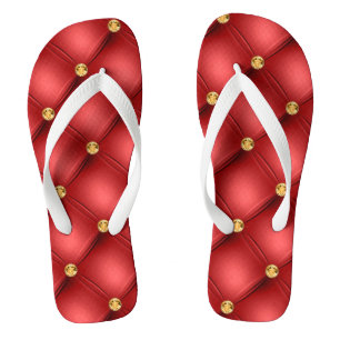 Chanclas Rojo de oro Flip Flops