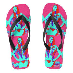 Chanclas rojo del bebé del bikini