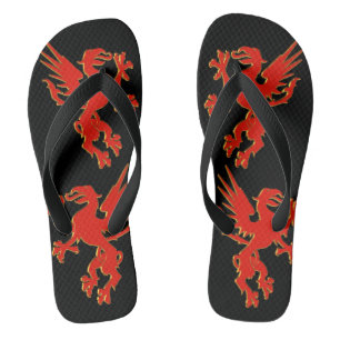 Chanclas Rojo Dragón Flip Flops