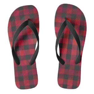 Chanclas Rojo y negro trenzado