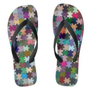 Chanclas Rompecabezas de rompecabezas Piezas Flip Flops