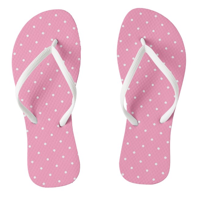 Chanclas rosa con puntos blancos (Plantilla)