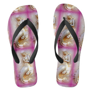 Chanclas rosa de piedra de la sirena