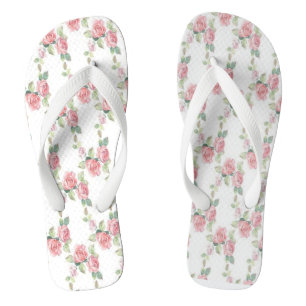 Chanclas Rosa Floral Shabby Chic Rosa