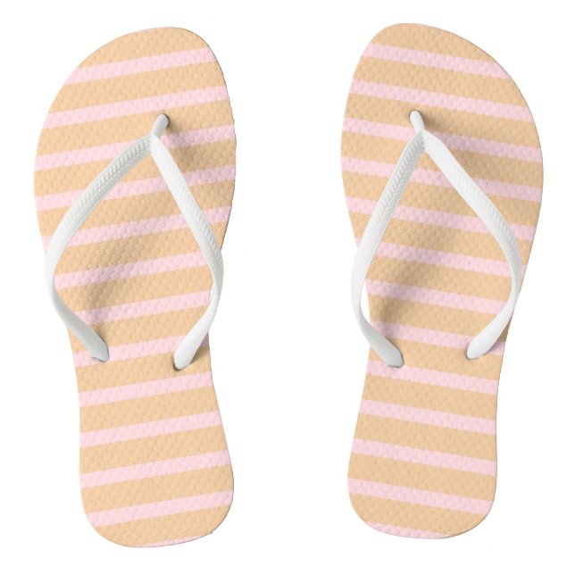 Chanclas Rosa Moderno Melocotón Taffy Rayado (Plantilla)