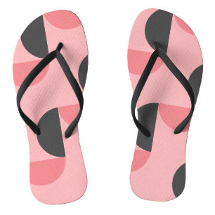 Chanclas Rosa moderno y gris de mediados del siglo XX