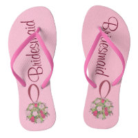 Rosa Rosa Rosa Bouquet Noviaria Boda Flip Flops