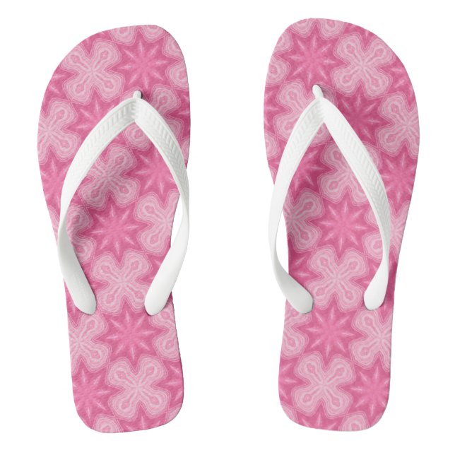 Chanclas Rosa Y Blanco (Plantilla)