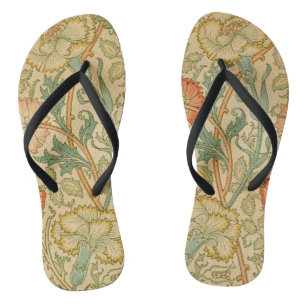 Chanclas Rosa y Rosa por William Morris Vintage Floral