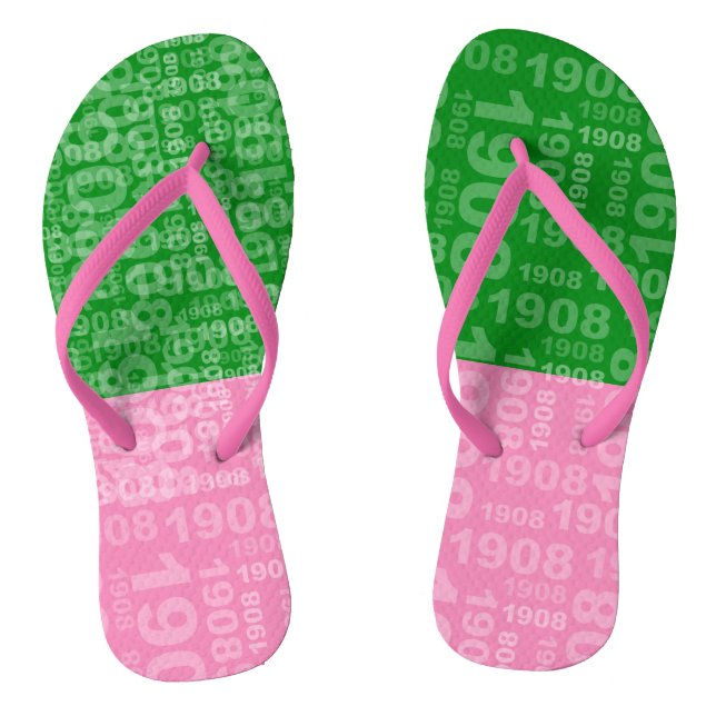 Chanclas Rosa y Verde Diecinueve (Plantilla)