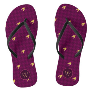 Chanclas Rosado con flancos dorados de Houndstoth Flip