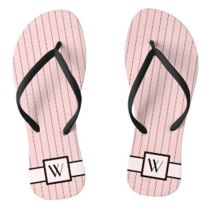 Chanclas Rosado con pinzas negras Flip Flops