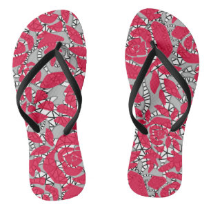 Chanclas Rosas de encaje sin foco romántico retro vintage 