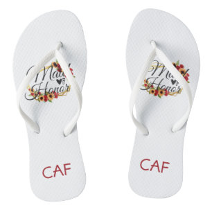 Chanclas Rosas de girasoles de dama de honor Regalo floral 