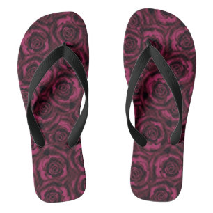 Chanclas Rosas de satén de seda sin foco flores hermosas