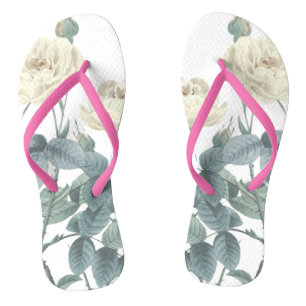 Chanclas Rosas florecientes Botánico de verano