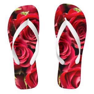 Chanclas Rosas rojas