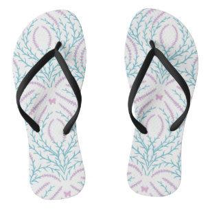 Chanclas Rosas silvestres y mariposas /rosa/verde pálido/am