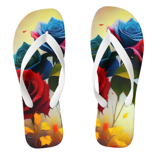 Chanclas Rosas Tricolor, Flip Flops (Plantilla)