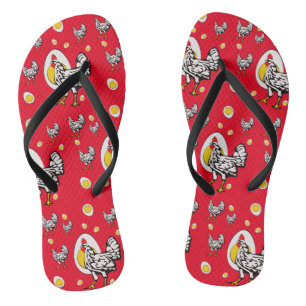 Chanclas Roseanne Chicken - Funny Roseanne Rooster y Egg