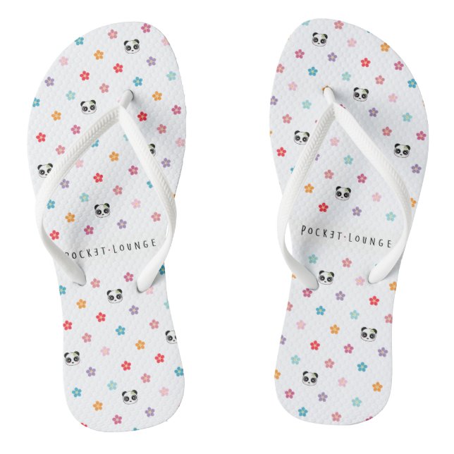 Chanclas Rostros de panda y flechas de labio (Plantilla)