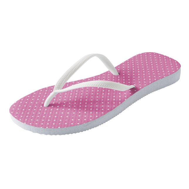 Chanclas Rosy Pink con puntos blancos (Angular)