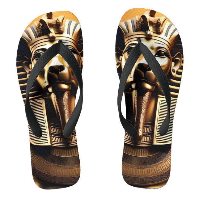 Chanclas **"Rugido Real: El León del Faraón Dorado"** (Plantilla)