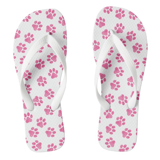 Chanclas Rutas de perro, garras de perro, garras rosadas (Plantilla)