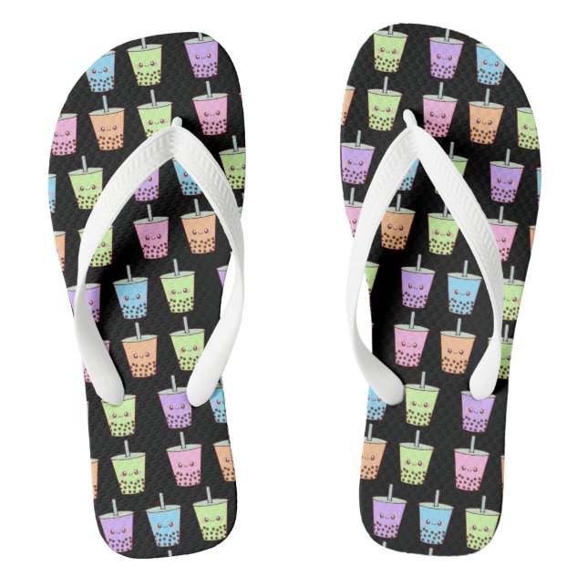 Chanclas Sabores de té de leche Boba (Plantilla)
