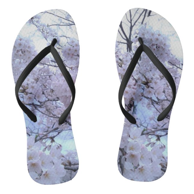 Chanclas Sakura Cherry Blossom Floral Flip Flops (Plantilla)