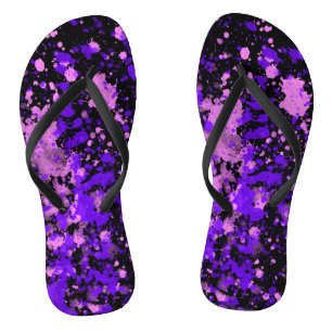 Chanclas Salpicaduras de pintura púrpura