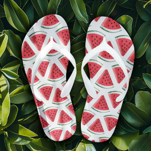 Chanclas Saltos de sandía, fruta de verano rosada